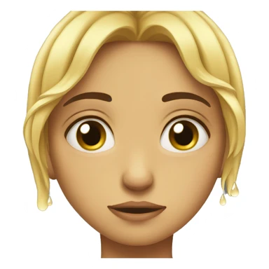 emoji sad with drops make it girl sticker