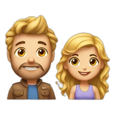 Un petit copain et sa petite copine sticker