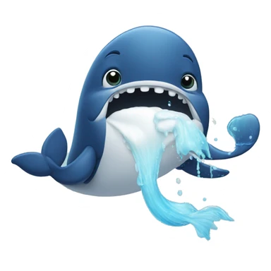 whale brushing his teet sticker