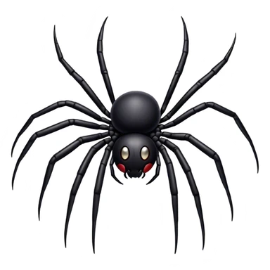 Black spider with 4 legs sticker