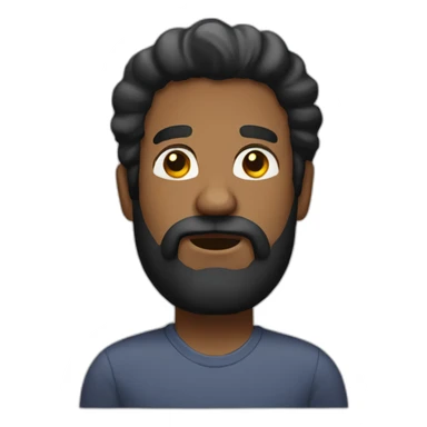 doubt black bearded man sticker