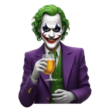 Joker drinking alcohol  sticker