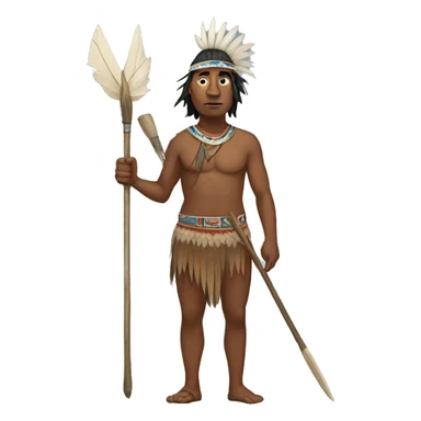 indigenous man with spear sticker