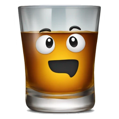 Crazy whisky glass sticker