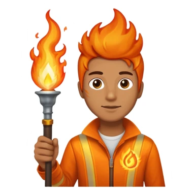 man The torchbearer sticker