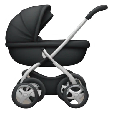 Black stroller  sticker