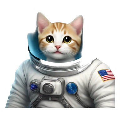 astronaut kitten in a galaxy  sticker