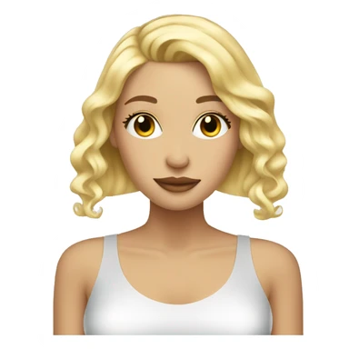 beauty woman looking in the mirror with blonde hair   sticker