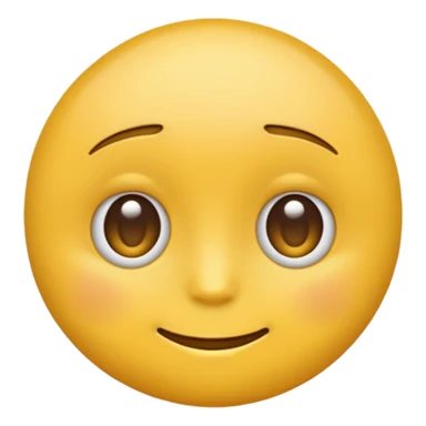 yellow emoji face doing a sideeye, subtle smirk sticker