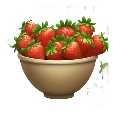 A bowl of strawberries sticker