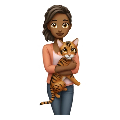 Girl with bengal sticker