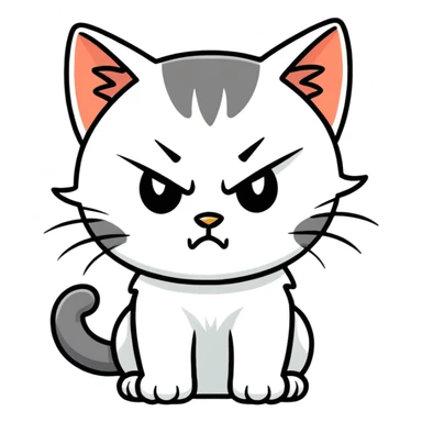 An angry kitten sticker