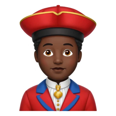 Sinterklaas zijn knecht, zwarte piet met zijn muts, kraag, Piet pak  sticker