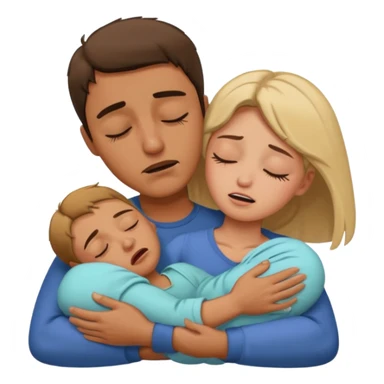 A man holding a sleeping woman in his arms whilst crying  sticker
