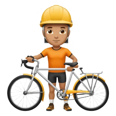 man with bicycle sticker