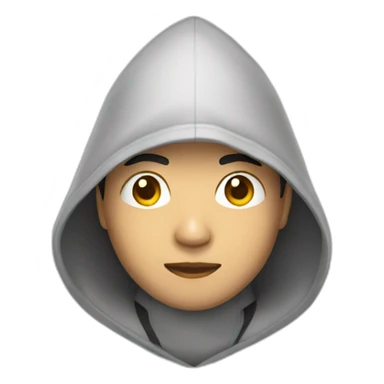 hooded asian man sticker