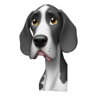 great dane opening a door  sticker