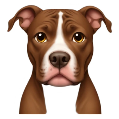 All brown pitbull sticker