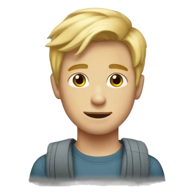American boy with blond hair. 18 years old. full bosy sticker
