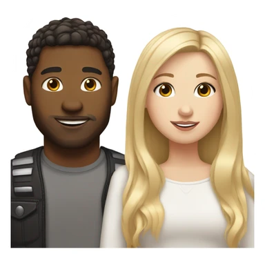 A white Girl With blond hair and lashes and a white guy whit Brown hair and a lip and nose Piercing  sticker
