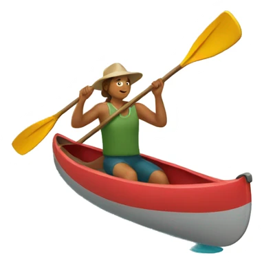 canoe paddling sticker