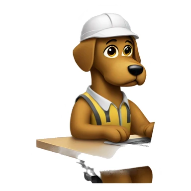 Odie at work sticker