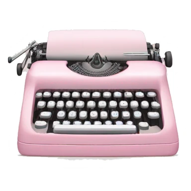 light pink typewriter sticker