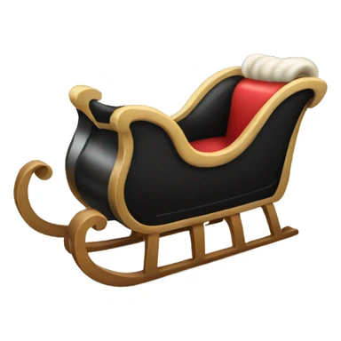 black sleigh sticker