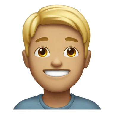 happy boys with closed eyes sticker