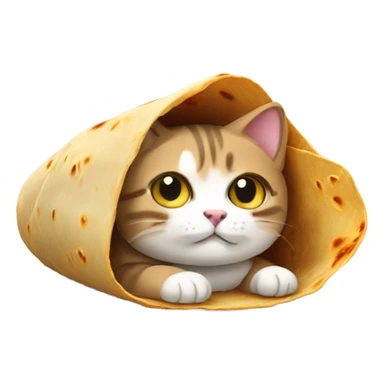 Burrito cat sticker