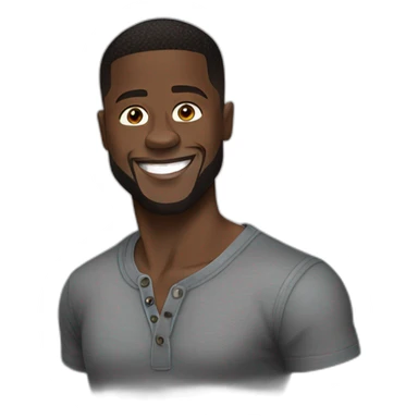 actor kevin hart cartoon wearing henley sticker