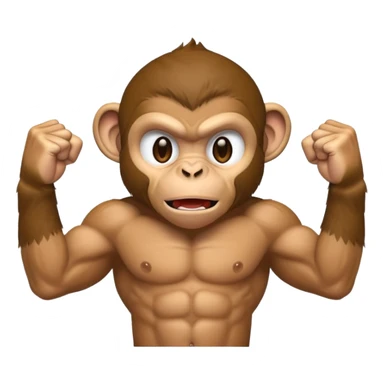 monkey beating up sticker