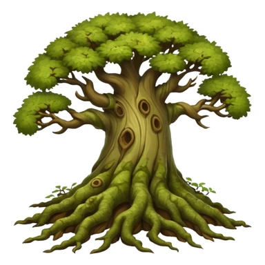 create a dnd style ancient_tree.png using 48x48 pixels size sticker