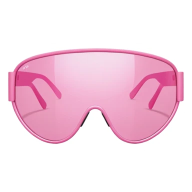 super minimalist pink shield visor sunglasses, Y2K style, bare essentials design sticker