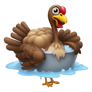 Turkey Taking a bath sticker