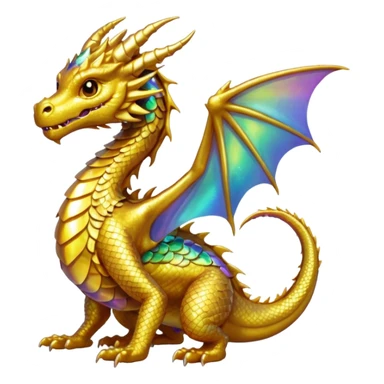 small gold dragon sticker