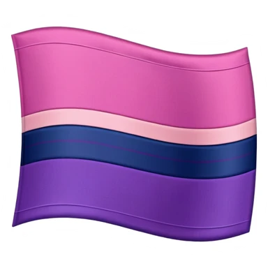 "A wavy pink and navy rectangular flag with a purple stripe in the middle” sticker