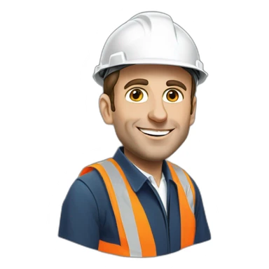 Emmanuel Macron qui fait des travaux sticker