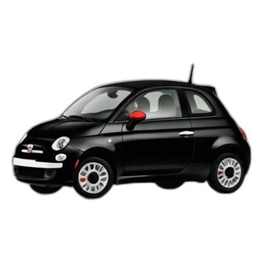 black 2010’s fiat 500 sticker
