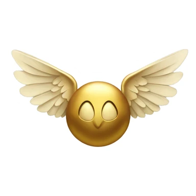 Golden Snitch with white wings sticker