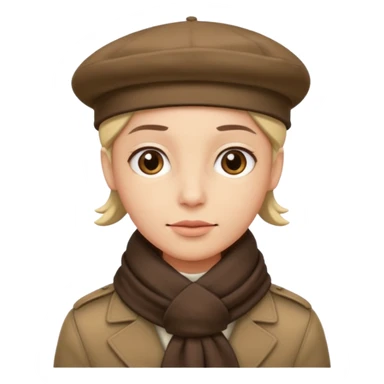 Beret + scarf sticker