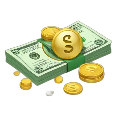 money and coins sticker