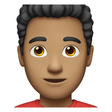 Guy with red t-shirt black hair light skin blue eye sticker