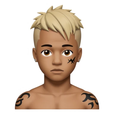 создай 3 д используя лицо XXXTENTANSION sticker