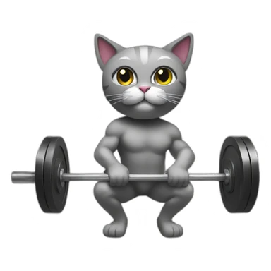 Cat back squat barbell sticker