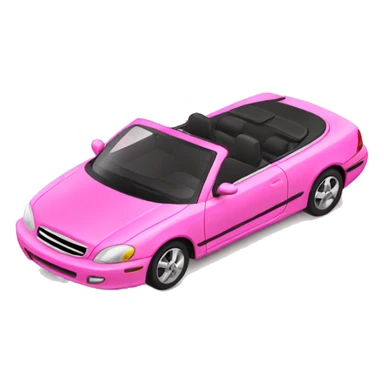 Pink convertible sticker
