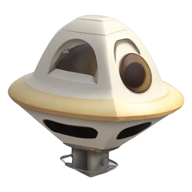 Vanilla Coke can shaped UFO alien spaceship birdhouse  sticker