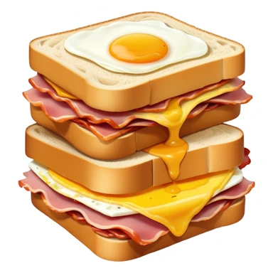 Egg bacon and ham sandwich  sticker