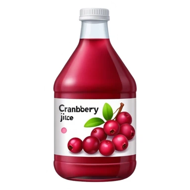 Bottle cranberry juice sticker