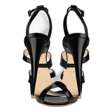 YSL TRIBUTE heels SANDAL black PATENT LEATHER sticker